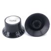 Black Gibson Style Knob with Tone Label and White Numbering 0 to 10