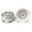 C-2005 White Gibson Style Speed Knob with Black Numbering 0 to 10