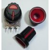 Black Plastic Knob with Red Pointer