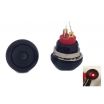 Illuminated Push Button Switch Momentary SPST Black Flat Cap with LED Red Color