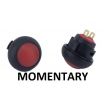 Push Button Switch OFF-(ON) Momentary SPST Red Round Cap