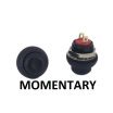 Push Button Switch OFF-(ON) Momentary SPST Black High Cap