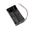  	2x18650 Lithium Battery Holder Case Black with wire Leads