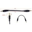 3.5mm To 3.5mm Stereo Cable Black Color Total Length 18cm