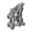 Din Rail Terminal Block 1 Poles Pitch 5.10mm Gray Color 600V 25A 26-12AWG