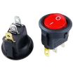 Round Rocker Switch Red ON/OFF SPST (with lamp) 220VAC 