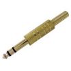 6.35mm 1/4" Stereo Gold Metal Plug with Spring