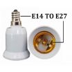 E14 To E27 Socket LED Lamp Adapter White Color Gold Plated