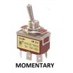 Toggle Switch DPDT On-(On) Momentary 15A 250V PCB Terminal
