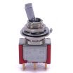 Mini Toggle Switch 1M Series SPDT On-On Flat Short Lever Gold Pins