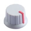 Gray Knob with Red Pointer 16x24mm Shaft Diameter 6.00mm