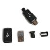 Mirco USB Connectors Jack Male 4 Pin Black Color