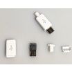 Mirco USB Connectors Jack Male 4 Pin White Color