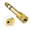 3.5mm Female to 6.35mm 1/4" Male Stereo Audio Jack Adaptor Gold Plated Total Length 4.4cm