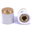 Rippel White knob Gold Top 18x19mm Shaft Hole: 6.35mm