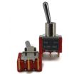Non-Threaded Mini Toggle Switch SPDT On-On Gold Right Angle PCB Pins 1M Series
