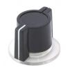 Plastic black Knob 26x18mm Shaft Hole 6.4mm