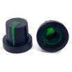 Black knob Green Pointer 16x14mm shaft hole 6x18T 