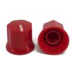 Red Plastic knob 15x14mm D Shaft 6x4.5mm