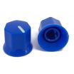 Blue Plastic knob 15x14mm D Shaft 6x4.5mm