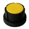 Black knob Yellow Top 25X15mm 