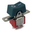 Mini Rocker Switch ON-OFF-ON DPDT Green Actuator with Marking