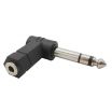 6.35mm 1/4" STEREO to 3.5mm Jack Right Angle Adaptor