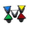 Green Triangle Illuminated Push Button Switch SPDT Momentary 12V