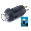 Illuminated PUSH BUTTON SWITCH SPST Momentary Green LED 0.1A 30VDC