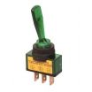 Auto Toggle Switch SPST On-Off Green LED 12V