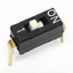 Black Dip Switch 1 Positions Gold Plated Contacts Top Actuated