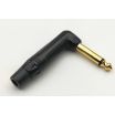 6.35mm 1/4" Right Angle Mono Plug Connector Gold Plated