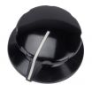 Bakelite Knob Fester RCA black 40x22.5mm Shaft 6.4mm