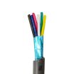 6 Cores Multi Conductor Cable AWG 24 Gray 30cm