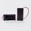 2 x AA Battery Holder Black with Cover and Switch ON/OFF