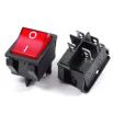 Rocker Switch Red ON/OFF DPST (with lamp) 16A 250VAC Panel Mount, Snap-In