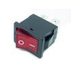 Rocker Switch Red ON/OFF DPST (with lamp) 6A 250VAC Panel Mount, Snap-In