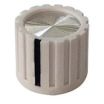 Control knob White color 13x11mm Shaft hole 6.4mm