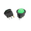 Round Rocker Switch Green ON/OFF SPST (with lamp) 220VAC 