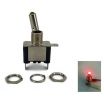 Toggle Switch Aircraft SPST On-Off 12V 20A Red LED