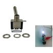 Toggle Switch Aircraft SPST On-Off 12V 20A White LED