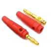 4mm Banana Male Plug Red Gold Plated Solderless Side Stackable