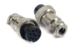 10 Pins Female circular connector 16mm GX16