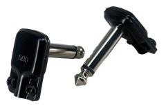 6.35mm 1/4" Mono Right Angle Square Plug Black Housing Color