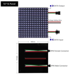 WS2812 WS2812B-256 LED 5050 RGB 16X16 LED Matrix Module