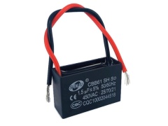 CBB61 Fan Capacitor 1.5uF 5% 450VAC 50Hz with Wire leads