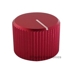 Knurled Aluminum Red Knob