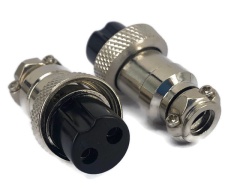 2 Pins Female circular connector 12mm GX12