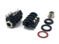 6.35mm 1/4" Stereo Insulated Switched Socket Jack Solder Lugs
