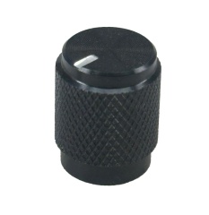 Aluminum Control Knurled knob Black color 13x16mm Shaft hole 6.4mm
